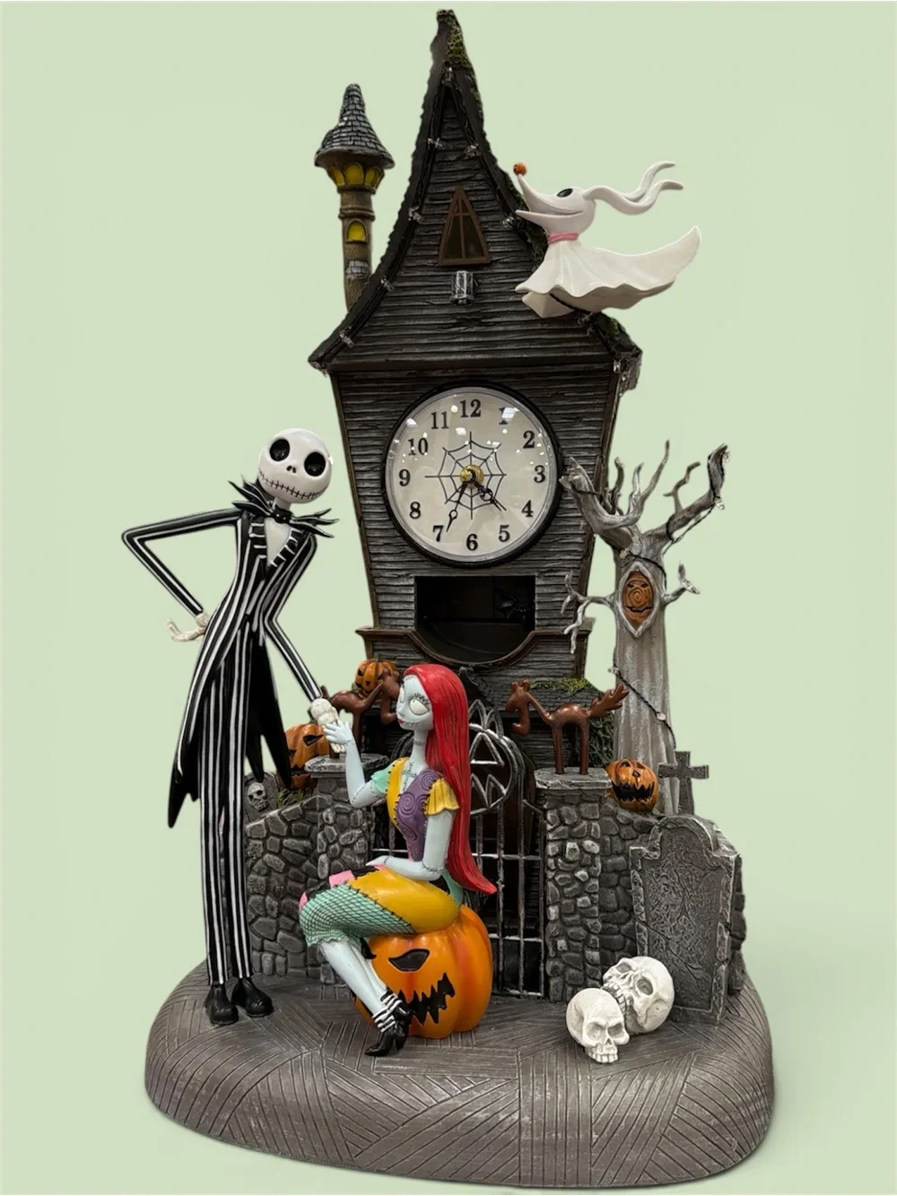 Disney The Nightmare Before Christmas Clock Tower Figurine with Lights